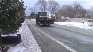 town plow truck plowing