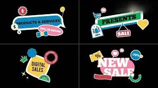 Sale Titles Constructor Pop-Art Promo Stickers High-Converting Ad Maker
