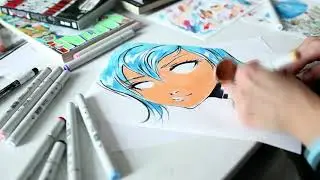 Как рисовать аниме Speed drawing manga