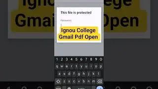 📚 IGNOU College Gmail PDF Open Kaise Karen | PDF Not Opening Solution | Shorts 2025