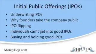 Initial public offerings (IPOs)