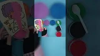 Sand painting of girls using flower ribbons series 2 #shorts #sandpainting