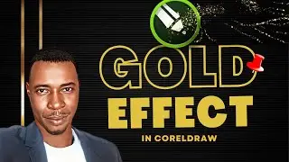 How to create a simple gold text effect using Corel Draw | 2023 Coreldraw Tutorials