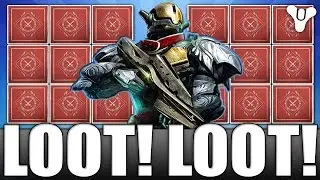 Weekly Crucible Loot! opening 20+ Lord Shaxx / Quartermaster Packages - Destiny Age Of Triumph