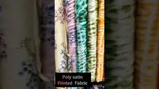 GET Printed Poly Satin Fabric For Party Wear Dresses
