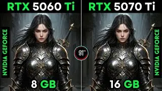 RTX 5060 Ti vs RTX 5070 Ti | 20 Games Tested in 1080P, 2K & 4K!