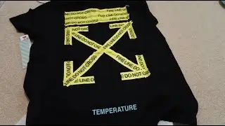 Off-White Fire Tape Tee Pickup/Unboxing