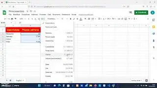 Google Fogli: introduzione, formato numero, formule