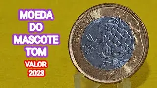 MOEDA DAS OLIMP&Iacute;ADAS - MASCOTE TOM - VALOR 2023