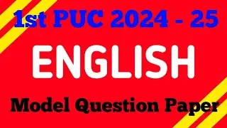 🚨1st PUC 2024 - 25 📢 || English ||🔥Model Question Paper #exam #english #importantquestions #2025