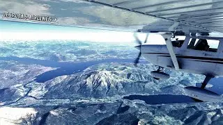 4K Cessna-172 Reims Rocket Timelapse flight Courchevel to LOGW Airfield Austria MSFS