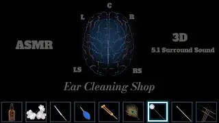 【DollASMR】3D Ear cleaning shop ~ clean/massage/tuning fork/Chinese talking (plz wear earphones)