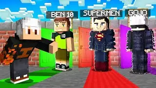 Não Escolha a Porta Errada dos HERÓIS X ANIMES X DESENHOS no Minecraft !! ‹ Ine ›