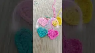 Beautiful Crochet heart key chain design|sb crochet ideas  #shortvideo #crochetideas