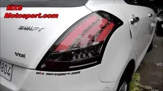 V796 LED Tail Lights Maruti Suzuki Swift Smoked Glass by Mxsmotosport