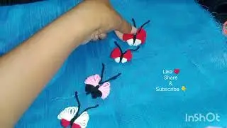 Woolen Mini Butterfly🧶🦋 Art Tutorial &hearts;️//#crafting #chroce