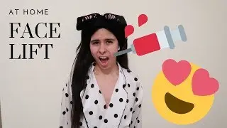 AT HOME FACELIFT! | How to keep your face from getting saggy, old, and wrinkly| ashzam13