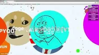 -record(screenflow demo mode) agar.io-best glitch ever!!! (high score of 32000