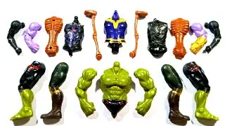 Hulk smash black panther Thanos siren head assemble toys video 