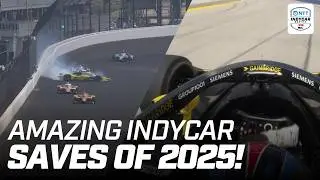 Top 5 HEART-STOPPING SAVES from the 2025 Season | INDYCAR SERIES