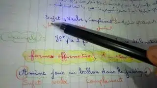  شرح درس la phrase declarative et ses formes..في اللغة الفرنسية للسنة الأولى متوسط..(الفصل الثاني)