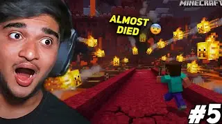 I Almost Died in the Nether Saving My Oasis 😰 | Minecraft #minecraft #gaming