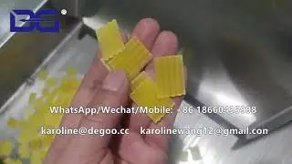 wavy chips crispy fryum food production line quinoa waved strips snack pellets extruder machine DG