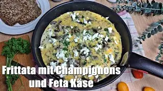 Recipe: Frittata with mushrooms and feta cheese / Pan-fried dish / Quick and easy to make