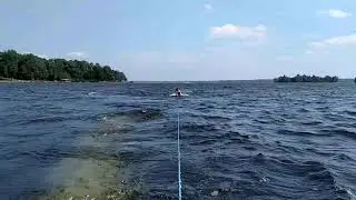 Shyra water skiing at Lake Anna Virginia