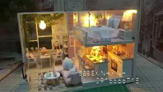 DIY Miniature Music Dollhouse with Led Lights - Tranquil life