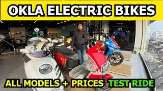 “Okla Electric Bikes Showroom Tour 🔥 | Full Price List & Test Ride Review”