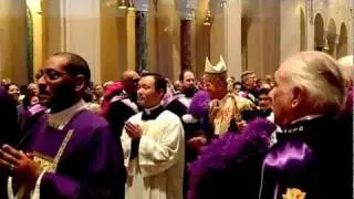 Processional at National Shrine, Cardinal Wuerl's Thanksgiving Mass