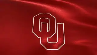 Flag of Oklahoma Sooners waving in the wind