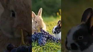 Cute Rabbit Eating Juicy Grapes | Hyper Realistic Animal Video