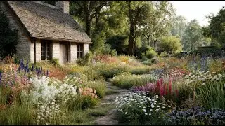 Peaceful Garden Dreamscape with Soft Piano Cinematic Sound