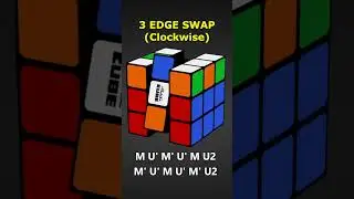 Rubik's Cube: 3 Edge Swap - Clockwise Algorithm