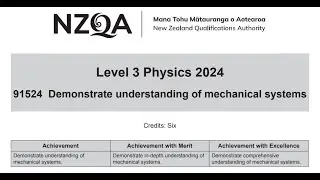 NCEA Level 3 Physics - Mechanics 2024 Exam Paper NZQA 91524
