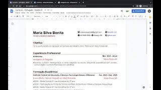 Como fazer um currículo bonito no Google Docs