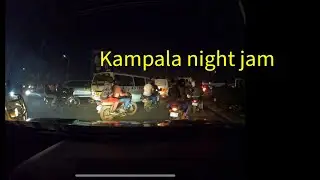 Kampala, Uganda Night Traffic Jam