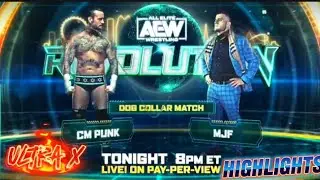 CM Punk vs MJF (Dog Collar Match) AEW REVOLUTION 2022 - Highlights