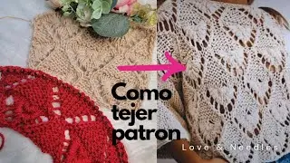 Como tejer punto Flor De Piedra. #tutorial #tejidos #knitting #tejer#knit#crochet @loveandneedles