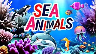 SEA ANIMALS | Learn Sea Animals for KIDS | Kids English Vocabulary | Kids Educational Video