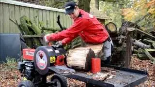 TURBO SPALTER ! Produktvideo Holzspalter Liegendspalter Schwungradspalter - www.WEMATIK.de