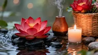 RELAXING FLOWING WATER AND PIANO MUSIC FOR SPA FLOWER AROMA