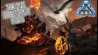 ARK GENESIS |STEALING MANY EGGS!!! NEW VOLCANIC BASE