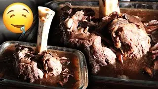 Slow Roasted BEEF SHANK with Mushrooms & Onions!