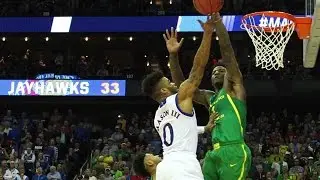 Oregon vs. Kansas: Jordan Bell with 8 huge blocks!