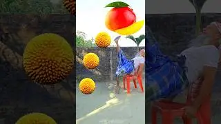 Rounding gold kadambas to lichi, Apple, Banana & Mango - Fruits names magic video
