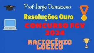 COMO RESOLVER QUESTÃO 11  DO CONCURSO FGV PREF. CARAGUATATUBA/SP 2024 RACIOCÍNIO LÓGICO