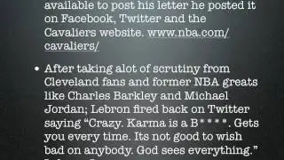 Dan Gilberts Letter to Lebron James